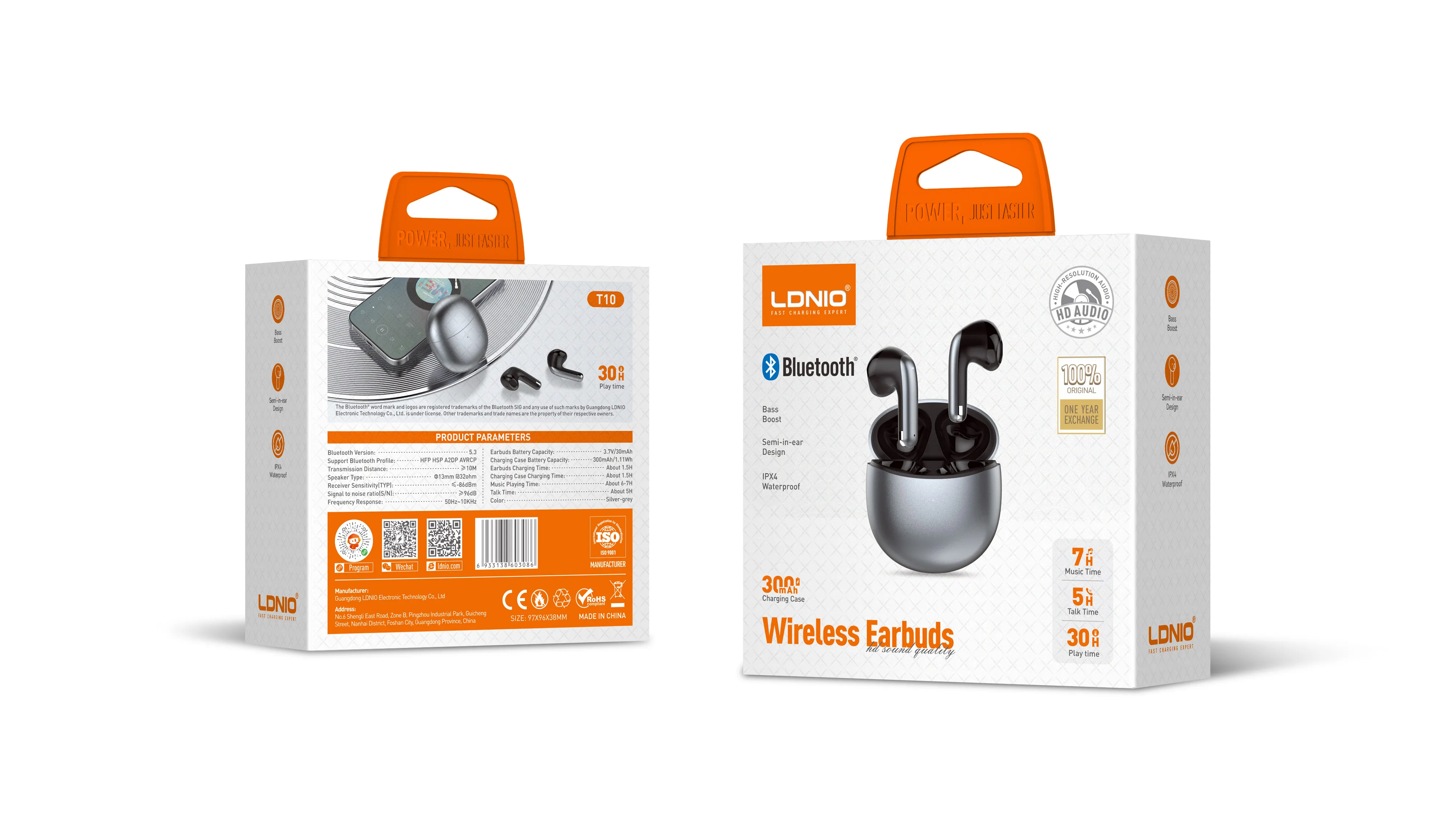 Auriculares inalambricos Bluetooth 5.3 (T10)
